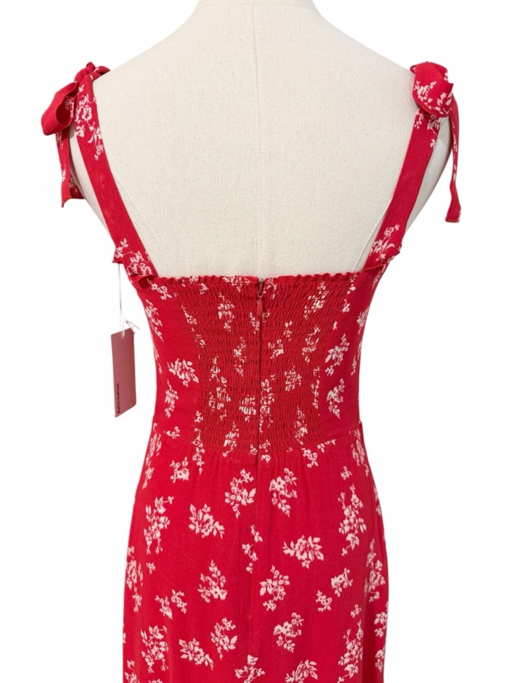Reformation Nikita Dress in Summer Red Floral Size 8 NWT - Picture 6 of 11
